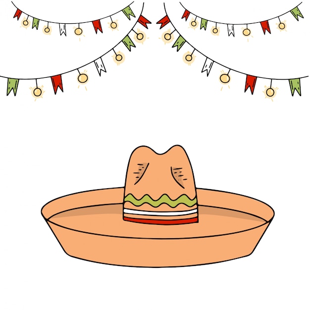 Sombrero Et Drapeaux Cinco De Mayo