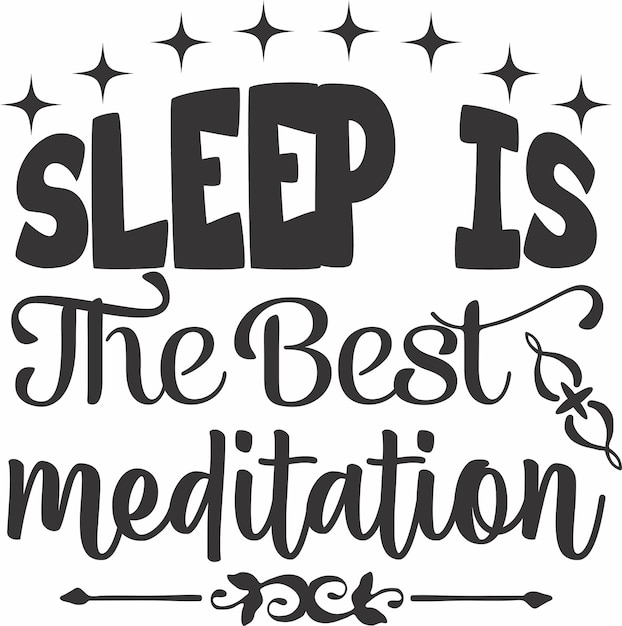 Vecteur le sommeil est la meilleure méditation