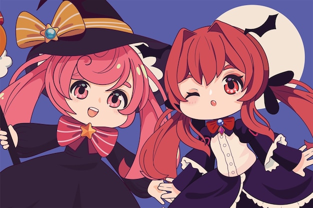 Sorcières anime chibi