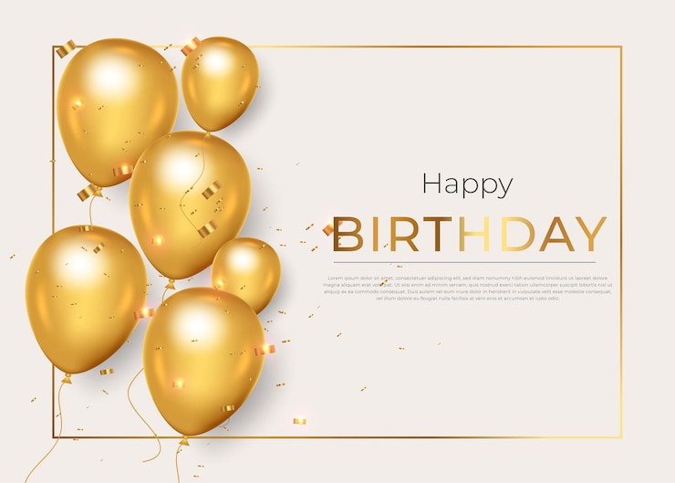 Souhait d'anniversaire réaliste avec ballon