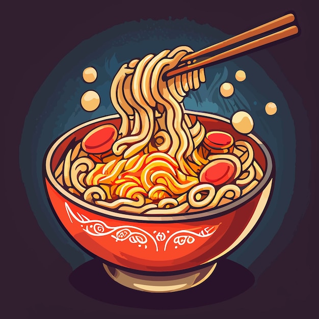 Soupe de ramen miso asiatique traditionnelle dans un bol