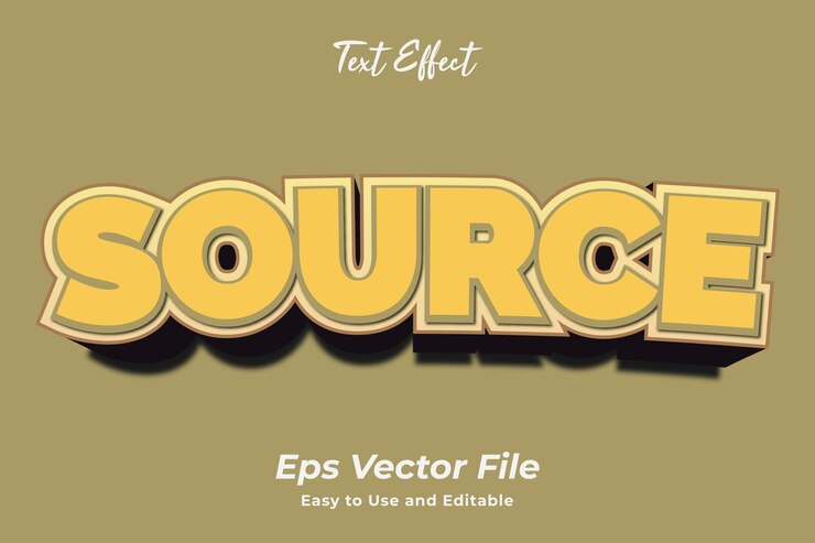 source d'effet de texte vecteur premium modifiable et facile à utiliser