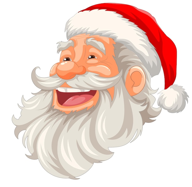 Souriant, Père Noël, Un, Jolly, Vieil Homme, Dessin Animé