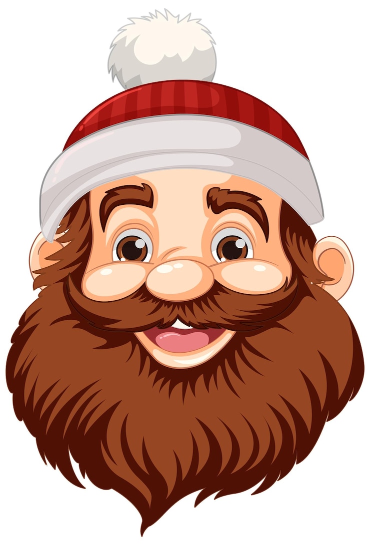 Vecteur souriant, vieil homme, dessin animé, à, barbe, et, moustache