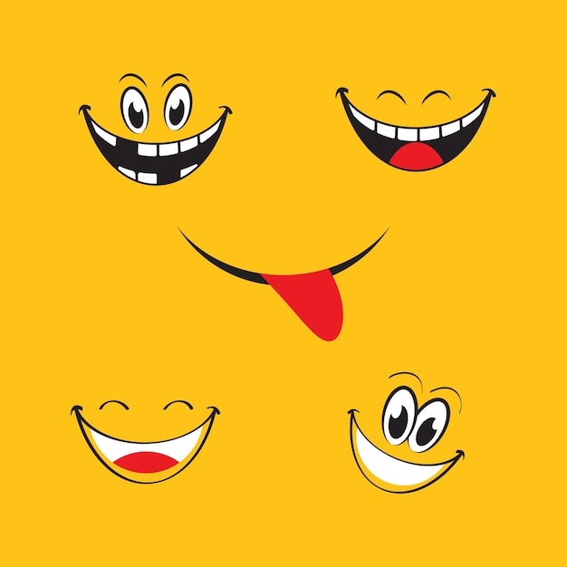 Vecteur sourire émotion icône illustration vectorielle