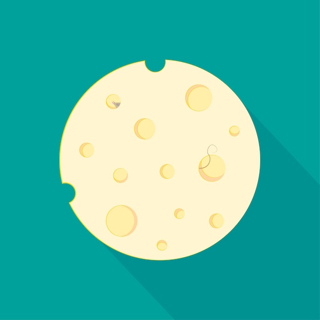 Souris Ronde Au Fromage. Illustration Vectorielle. Image De Stock.