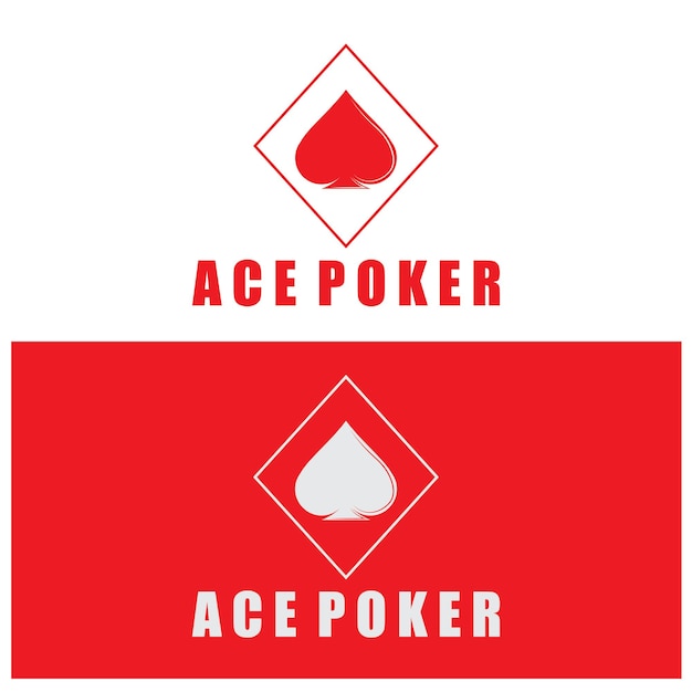 Spade ace pour la conception de modèle d'illustration vectorielle d'icône de poker