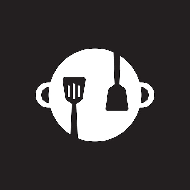 Spatule De Cuisine Cuisine Cuisson Moderne Minimal Logo Design Vecteur Icône Illustration