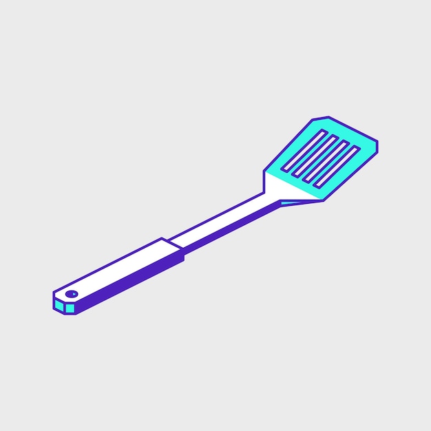 Spatule Isométrique Vecteur Icône Illustration