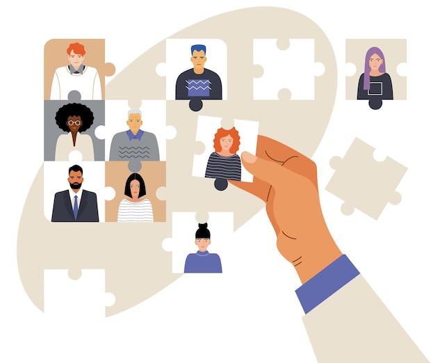 Le spécialiste des ressources humaines sélectionne l'équipe