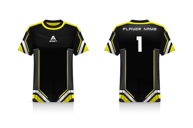 Spécification Soccer Sport, Modèle De Maillot De T-shirt Esports Gaming. Uniforme.