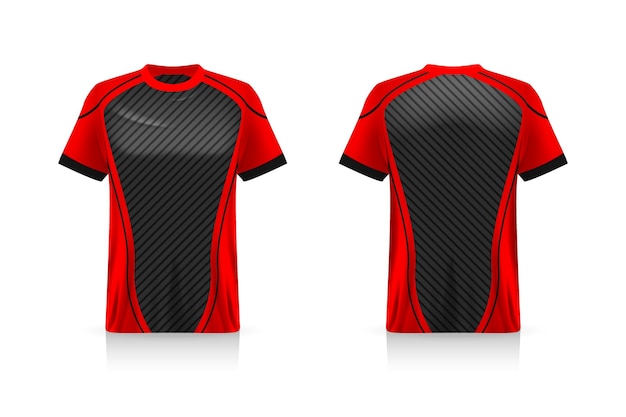 Spécifications Maquette De Sport De Football, Modèle De Maillot De T-shirt Esports Gaming. Maquette D'uniforme. Conception D'illustration Vectorielle