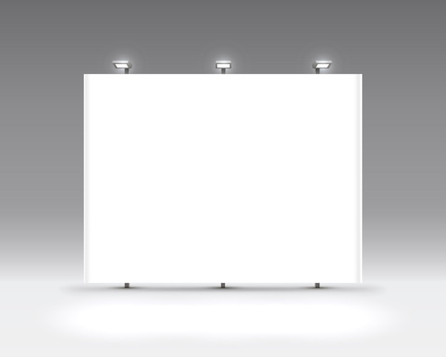 Spectacle de scène Podium pour les présentations sur fond gris. Illustration vectorielle