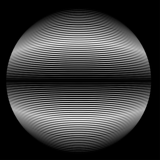 Sphère. Lignes construites sphère transparente .Vector .Technology sphere Logo . élément de conception 3d.