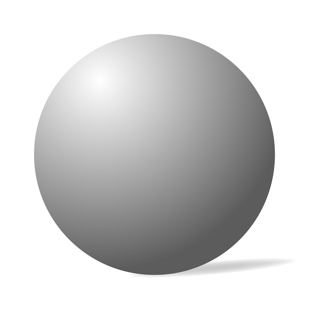 Sphère ronde blanche ou boule 3D