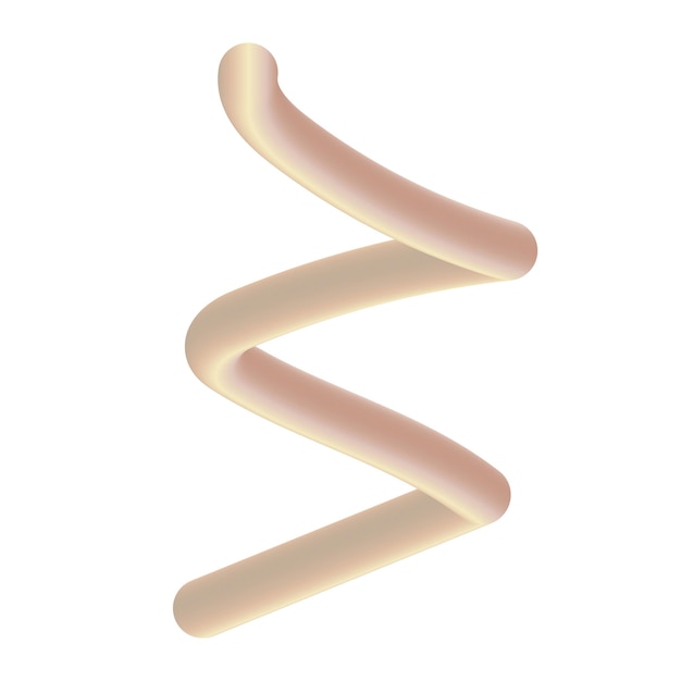 Spirale 3d De Forme Simple Isolée Avec Dégradé