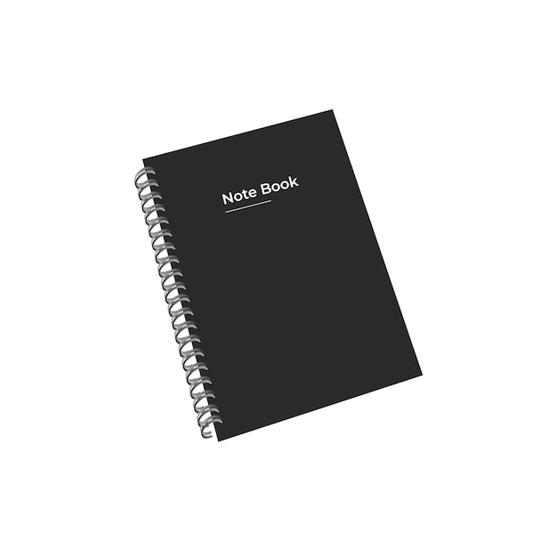 Spirale cahier noir vector art