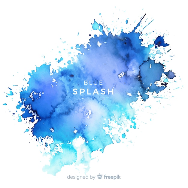 Vecteur splash aquarelle bleu