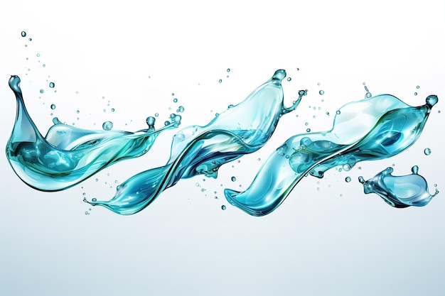 Splash Of Water Illustration En 3d Rendu En 3d