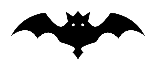 Spooky Bat Animal Icône Vecteur Isolé Sur Un Fond Blanc Logo De L'ombre De La Silhouette De La Chauve-souris