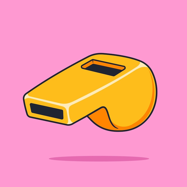 Vecteur sport arbitre sifflet icône illustration vecteur isolé