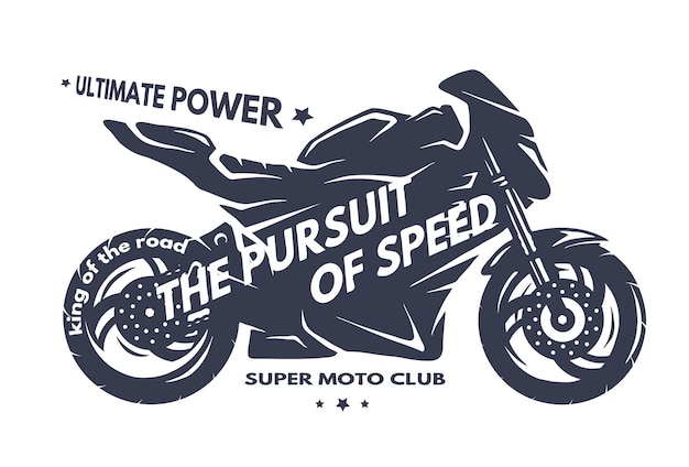 Sport superbike moto Étiquettes insignes emblème Illustration vectorielle