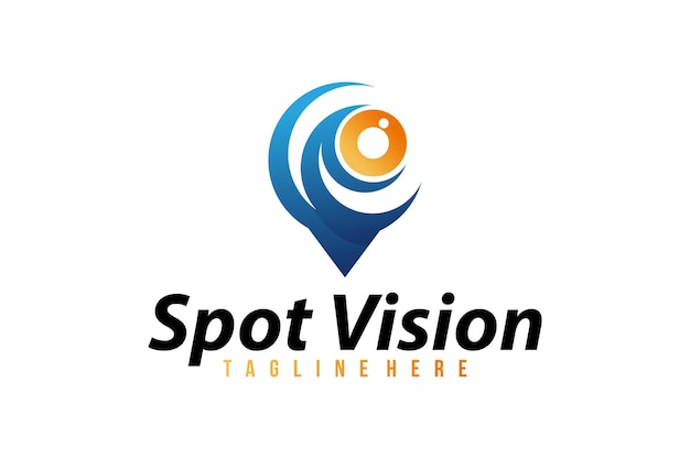 Spot vision logo icône vecteur isolé