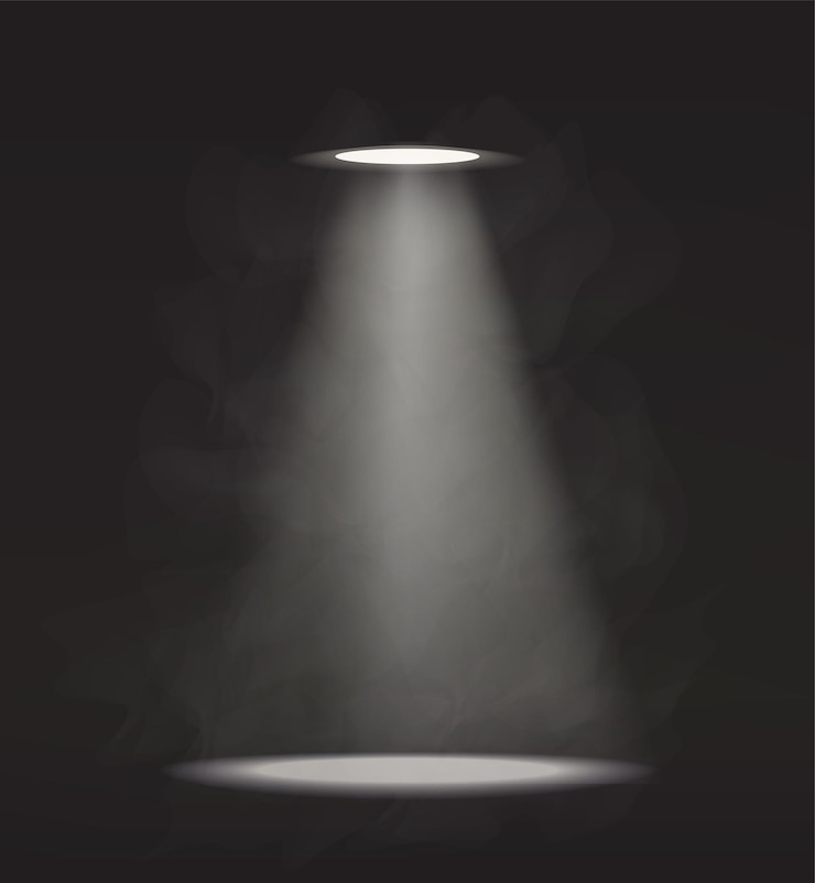 Vecteur spotlight avec illustration de fond vectoriel de brouillard
