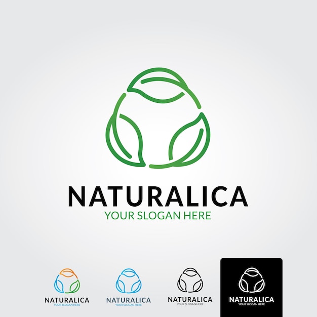 Vecteur sprout mockup eco logo feuille verte semis plante en croissance