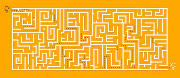 Square Maze - Un labyrinthe avec une solution incluse dans le Black & Red, un jeu de recherche d'idées et d'éducation pour la coordination, la résolution de problèmes, les tests, les compétences de prise de décision.
