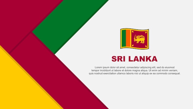 Sri Lanka Drapeau Abstrait Arrière-plan Modèle De Conception Sri Lanka Fête De L'indépendance Bannière Dessin Animé Illustration Vectorielle Sri Lanka