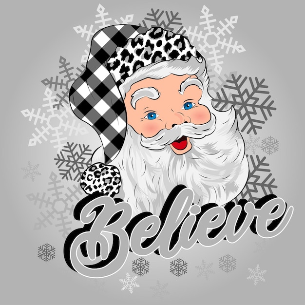 St Claus Believe Impression Argent