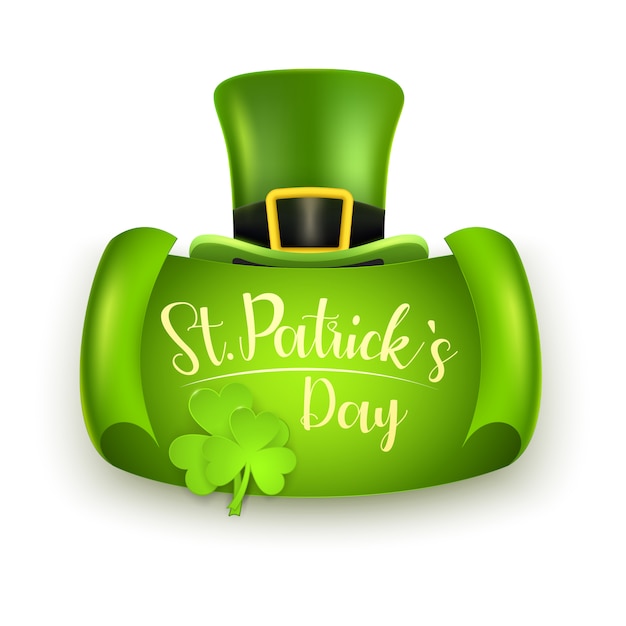 St. Patrick Day Avec Chapeau De Lutin Et Trèfle