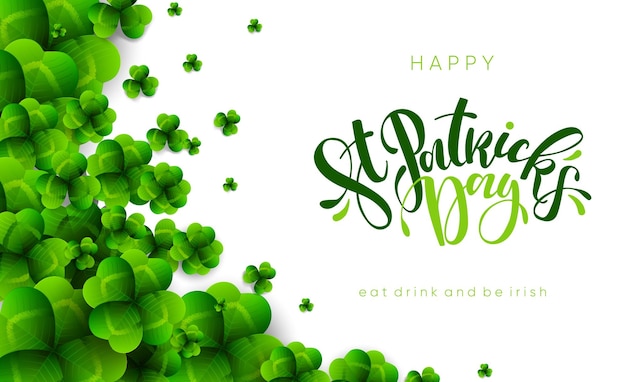 St Patrick S Day Banner Design Vecteur Eps10