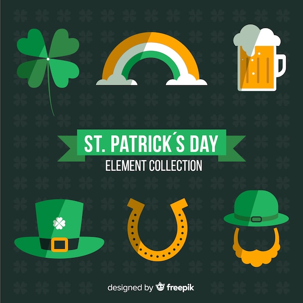 St plate collection d'éléments de Patrick's Day