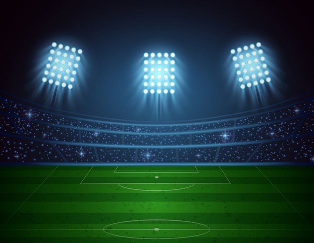 Stade de football. Illustration vectorielle