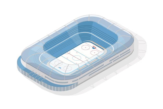 Stade De Hockey Sur Glace Isométrique