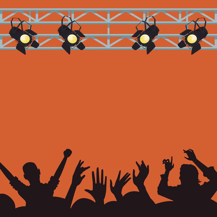 Vecteur stage avec lumières