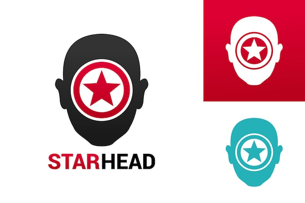 Star Head Logo Template Design Vecteur, Emblème, Design Concept, Symbole Créatif, Icône