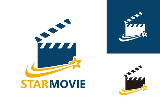 Star Movie Logo Template Design Vecteur, Emblème, Design Concept, Symbole Créatif, Icône