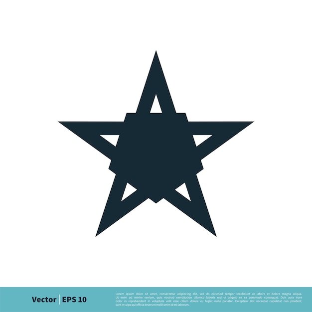 Star Pentagonal Icon Vector Logo Template Illustration Design Vector Eps 10