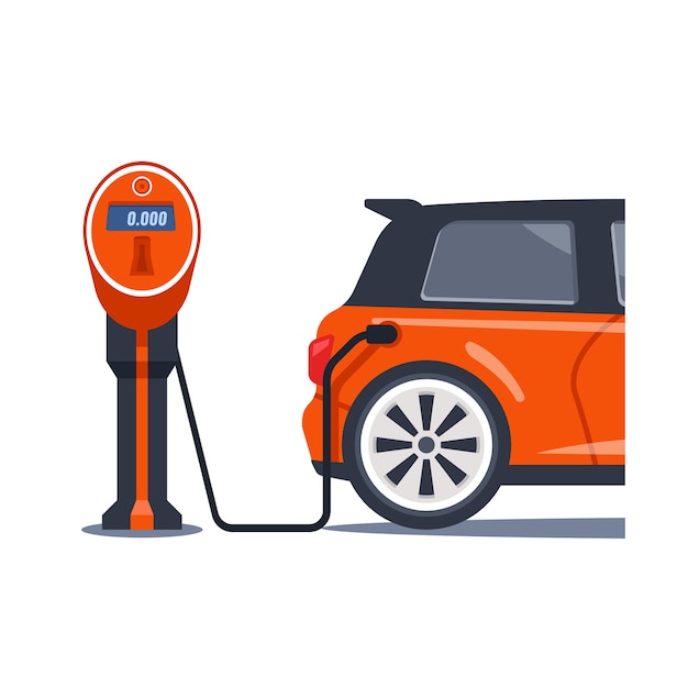 Station d&#39;essence électrique pour voiture électrique, recharge d&#39;automobile électrique