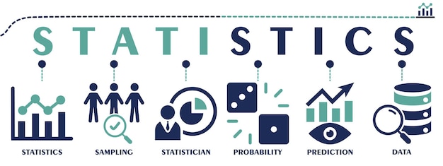 Statistiques bannières web icônes solides concept d'illustration vectorielle jeu d'icônes de collection