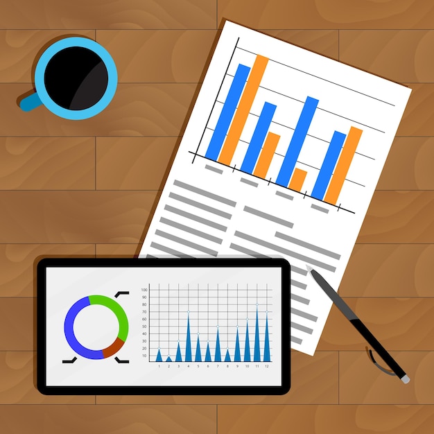 Statistiques commerciales sur table