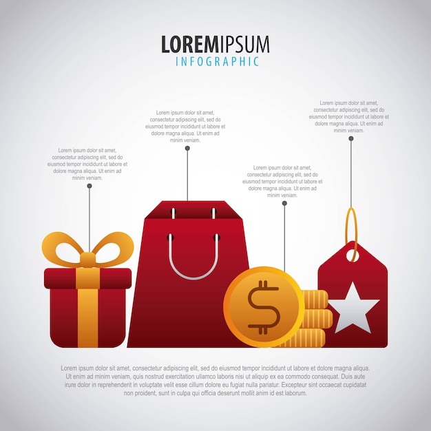 Statistiques Infographiques Grande Vente Marketing Dollar Shop