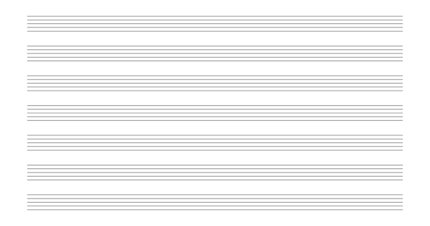 Stave De Note Vierge De Musique Feuille De Papier De Musique Classique Vierge Pour L'école Grille De Ligne De Carnet De Notes Pour La Mélodie Et Les Chansons Illustration Vectorielle Isolée Sur Fond Blanc