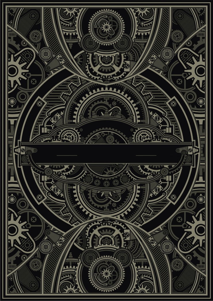 Vecteur steampunk poster template vecteur eps
