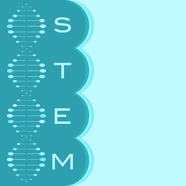 STEM Science Technologie Ingénierie et Mathématiques illustration vectorielle graphique d'arrière-plan