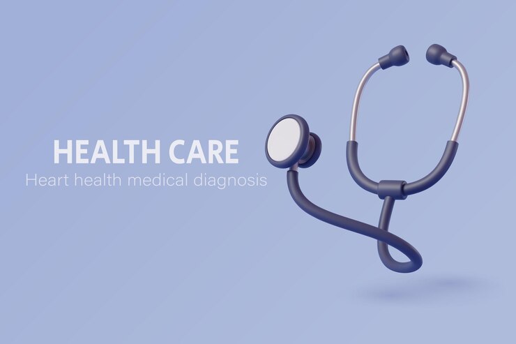 Stéthoscope médical pour le bien-être des médecins et le concept de soins de santé en ligne