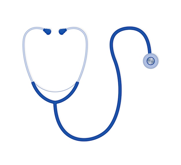 Stéthoscope Stéthoscope Médical équipement Médecine équipement Sur Fond Bleu Symbole